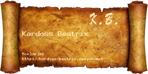 Kardoss Beatrix névjegykártya
