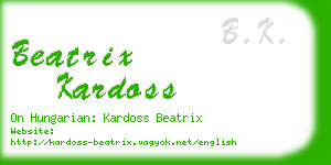 beatrix kardoss business card